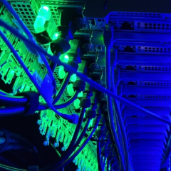 Bunya's racks at the Polaris Data Centre in Springfield, Queensland. (Photo: Sarah Walters.)