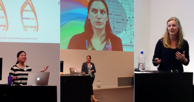 Speakers at the 2016 Winter School, L–R: Dr Siew Kee Amanda Low, Dr Kate Patterson and Alexandra Essebier. (Photos by Dr Nick Hamilton.)