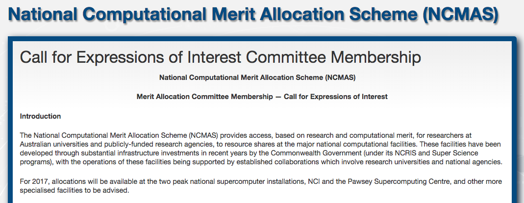 NCMAS: calling for expressions of interest to join its committee