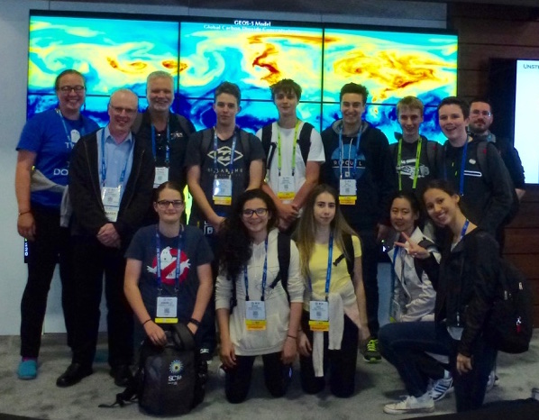 The high school students at SC16 with their guides and chaperones.