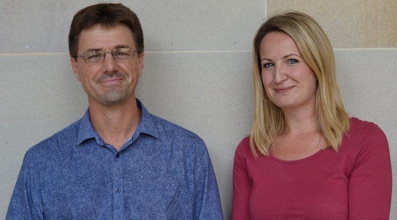 UQ Integrated Data Management Planning (iDMP) Technical Lead Dr Andrew Janke and Project Manager Helen Morgan.