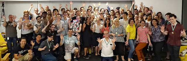 Participants of Brisbane's 2017 Health Hack. (Photo: Dr Nick Hamilton, QCIF/RCC/IMB.)